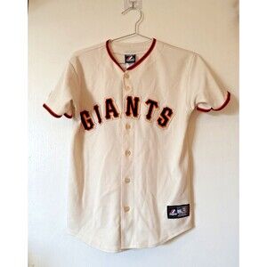 San Francisco Giants White Majestic Buster Posey #28 Jersey MLB Youth Large